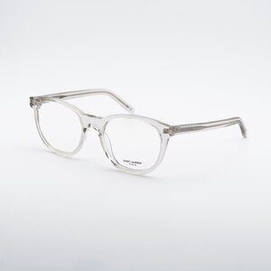 Saint Laurent SL471 004 Round Eyeglasses Transparent Beige 53mm Frame